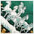 Hermès Sciarpa Hermes Carre 90 COSMOS Bianco Verde Giallo - vista 4