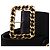 Chanel Coco Mark Kettenbuckel Gürtel Schwarz Golden - Ansicht 6