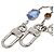 Portachiavi Louis Vuitton Marrone Argento Blu - vista 5