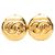 Pendientes redondos vintage Chanel Coco Mark Dorado