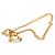 Collana con pendente a catena vintage Chanel Coco Mark Double Heart D'oro - vista 3