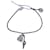 Hermès Kelly Clochette Diamond Platinum Lock Key Chain Silvery  - view 1