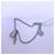 Hermès Kelly Clochette Diamond Platinum Lock Key Chain Silvery  - view 2