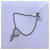 Hermès Kelly Clochette Diamond Platinum Lock Key Chain Silvery  - view 4