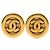Orecchini a clip rotondi Chanel Coco Mark Vintage D'oro