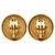 Orecchini a clip rotondi Chanel Coco Mark Vintage D'oro - vista 2