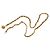 Cinto de corrente de couro banhado a ouro Chanel Dourado
