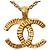 Collana con pendente Coco Mark placcato oro Chanel D'oro - vista 3