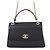 Borsa Chanel Chevron Coco Mark Nero D'oro