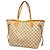 Borsa Tote Louis Vuitton Damier Azur Neverfull MM Bianco