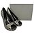 Alexander Mcqueen Croc-Embossed Peep-Toe Pumps in Grey Leather - view 16