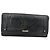 Céline Portafoglio lungo Celine Triomphe-Embossed in pelle nera Nero