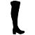 Botas altas de tacón bloque Gianvito Rossi en ante negro