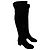Botas altas de tacón bloque Gianvito Rossi en ante negro - vista 8