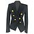 Balmain Double-Breasted Blazer in Black Wool