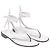 Sandali piatti con lacci Tod's in pelle bianca Bianco Crudo - vista 3