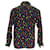 Yves Saint Laurent Chemisier Saint Laurent S/S 1979 Cosmic Print en soie noire  - vue 3