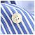 Camicia Etro a righe con logo ricamato in cotone azzurro Blu Blu chiaro - vista 7