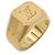 Anello sigillo Louis Vuitton placcato oro D'oro