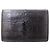 Cartera tríptico de cuero negro Saint Laurent