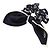Scrunchie in seta Louis Vuitton in Noir Nero