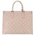 Borsa Tote Louis Vuitton Onthego MM Monogram Empreinte Marrone Beige - vista 3