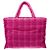 Chanel 19K Large Giant Logo Borsa Tote in Tweed Rosa Gold hardware - vista 7