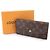 Louis Vuitton Monogram Portefeuille Emilie Cartera Larga Bi-fold Castaño Fucsia - vista 2