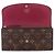 Louis Vuitton Monogram Portefeuille Emilie Cartera Larga Bi-fold Castaño Fucsia - vista 6