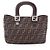 Borsa Fendi Zucca Marrone Beige Nero Pelle e Tela