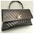 Borsa Chanel Coco Handle Large V-Stitch Nero - vista 3
