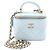 Vanity Chanel avec chaîne en agneau bleu clair