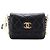 Borsa Chanel Black Quilted Lambskin Pearl Flap Nero