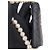 Borsa Chanel Black Quilted Lambskin Pearl Flap Nero - vista 7
