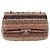 CHANEL Matelasse 25 Chain Shoulder Bag Raffia Multicolor Silver CC Auth 190691SM Argento Multicolore - vista 2
