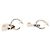 Orecchini a cerchio CHANEL Motif COCO Mark in Metallo Oro Bianco CC Auth SW2656SM D'oro - vista 11
