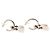 Orecchini a cerchio CHANEL Motif COCO Mark in Metallo Oro Bianco CC Auth SW2656SM D'oro - vista 12