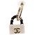 Orecchini a cerchio CHANEL Motif COCO Mark in Metallo Oro Bianco CC Auth SW2656SM D'oro - vista 3