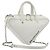Borsa Duffel Triangle BALENCIAGA in pelle 2way Bianco Argento 527272 Auth bs35637A