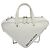Borsa Duffel Triangle BALENCIAGA in pelle 2way Bianco Argento 527272 Auth bs35637A - vista 2
