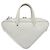 Borsa Duffel Triangle BALENCIAGA in pelle 2way Bianco Argento 527272 Auth bs35637A - vista 3