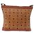 Borsa a Spalla MCM Vicetos Logogram PVC Pelle Marrone Oro Auth 192237 D'oro - vista 3