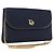 Borsa a tracolla con catena in tela Christian Dior Trotter Navy Gold Auth BA14376 D'oro Blu navy