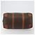 Céline Borsa Boston CELINE Macadam Canvas PVC Pelle Marrone Oro Auth 186570 D'oro - vista 9