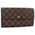 LOUIS VUITTON Damier Ebene Portefeuille Sarah Long Wallet N60491 LV Auth bs36121
