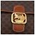 Céline Borsa a Mano CELINE Macadam Canvas PVC Pelle Marrone Oro Auth ka5248A D'oro - vista 16