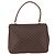 Céline Borsa a Mano CELINE Macadam Canvas PVC Pelle Marrone Oro Auth ka5248A D'oro - vista 3