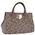 Borsa Jimmy Choo Riley Small Star Studs in pelle grigia e oro Auth bs36088 Marrone D'oro
