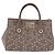 Borsa Jimmy Choo Riley Small Star Studs in pelle grigia e oro Auth bs36088 Marrone D'oro - vista 2