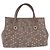 Borsa Jimmy Choo Riley Small Star Studs in pelle grigia e oro Auth bs36088 Marrone D'oro - vista 3